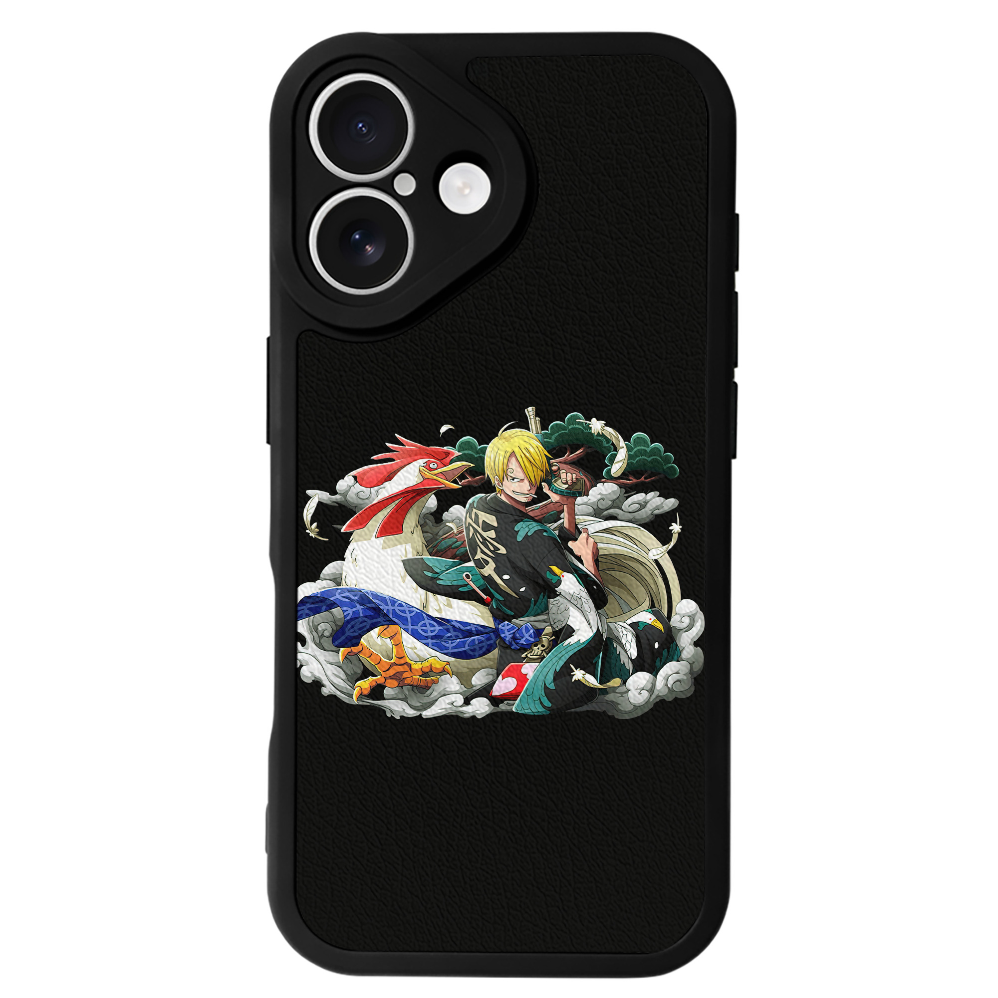 （画像用） ワンピース サンジ ONE PIECE Sanji 【iPhone 16シリーズ対応】シリコンスマホケース（レザー調） 材質：シリコン